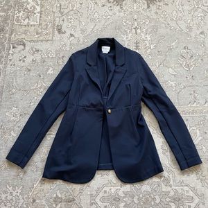 Seraphine The Work Edit Navy Blue Ponte Maternity Blazer